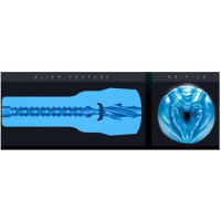 Мастурбатор вагина из киберкожи в колбе Fleshlight Freaks Alien Blue Metallic, синий