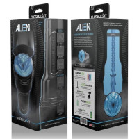 Мастурбатор вагина из киберкожи в колбе Fleshlight Freaks Alien Blue Metallic, синий