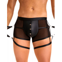 Чоловічі труси напівпрозорі Star Night з обмежувачами для рук, чорні, L