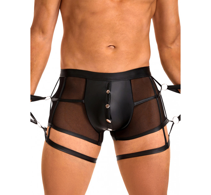 Чоловічі труси напівпрозорі Star Night з обмежувачами для рук, чорні, L