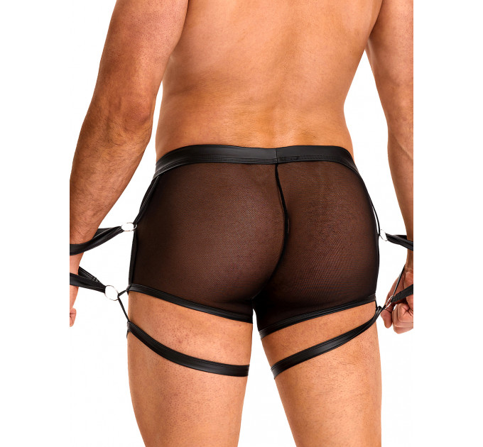 Чоловічі труси напівпрозорі Star Night з обмежувачами для рук, чорні, L