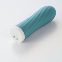 Мини-вибратор для клитора рельефный Sweet Em Velvet Lure, 10 режимов вибрации, голубой