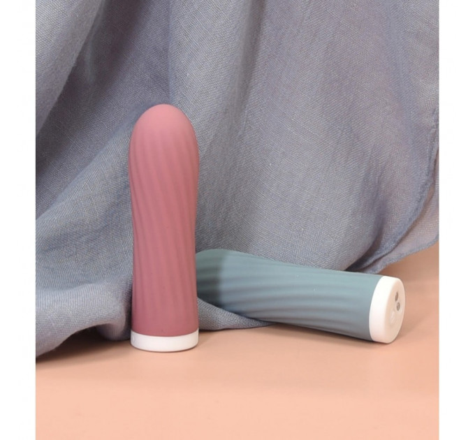 Мини-вибратор для клитора рельефный Sweet Em Velvet Lure, 10 режимов вибрации, голубой