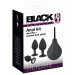 Набор Black Velvet анальные пробки и анальный душ, 4 предмета, черного цвета