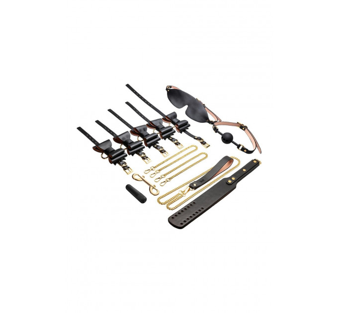 Набор для БДСМ в чемодане, 10 предметов Temptasia Safe Word Bondage Kit With Suitcase Black