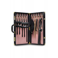 Набор для БДСМ и система фиксации в чемодане Blush Temptasia 10 предметов, черный