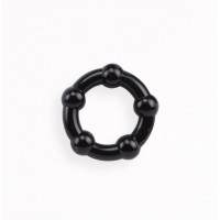 Набор эрекционных колец с бусинами Get Lock Cock Rings, черные, 10 шт.