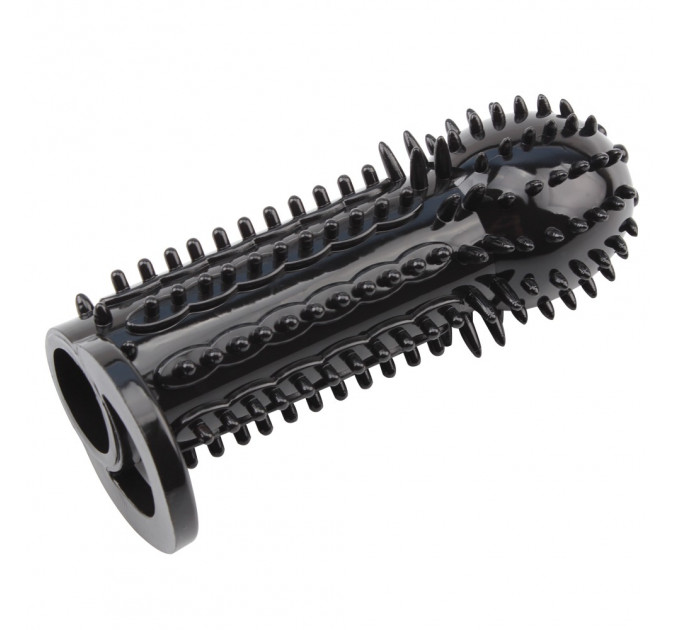 Насадка рельєфна Chisa SUPERME Nubby Sleeve з кільцем на мошонку, чорна