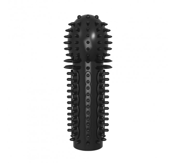 Насадка рельєфна Chisa SUPERME Nubby Sleeve з кільцем на мошонку, чорна