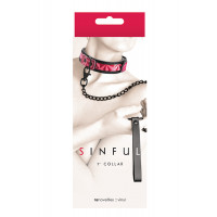 Ошейник с поводком NS Novelties Sinful Collar and Leash