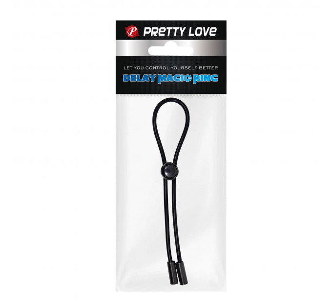 Петля для пеніса PRETTY LOVE DELAY MAGIC RING, чорна