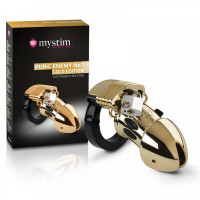 Пояс верности с электростимуляцией Mystim Pubic Enemy No 1 Gold Edition