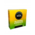 Презервативы флуоресцентные EXS Glowing веганские (цена за пачку, 3 шт.)