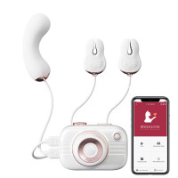 Смарт стимулятор 5-в-1 для клитора, сосков и точки G BeYourLover Alberta в виде фотоаппарата, белый