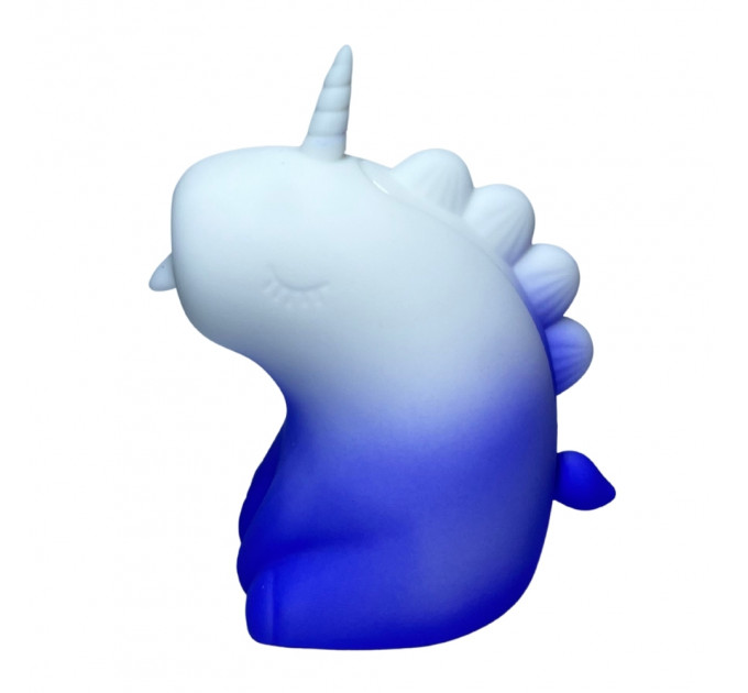 Стимулятор клитора с язычком UNIVIBE Единорог, 10 режимов, градиент бело-фиолетовый