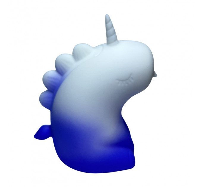 Стимулятор клитора с язычком UNIVIBE Единорог, 10 режимов, градиент бело-фиолетовый