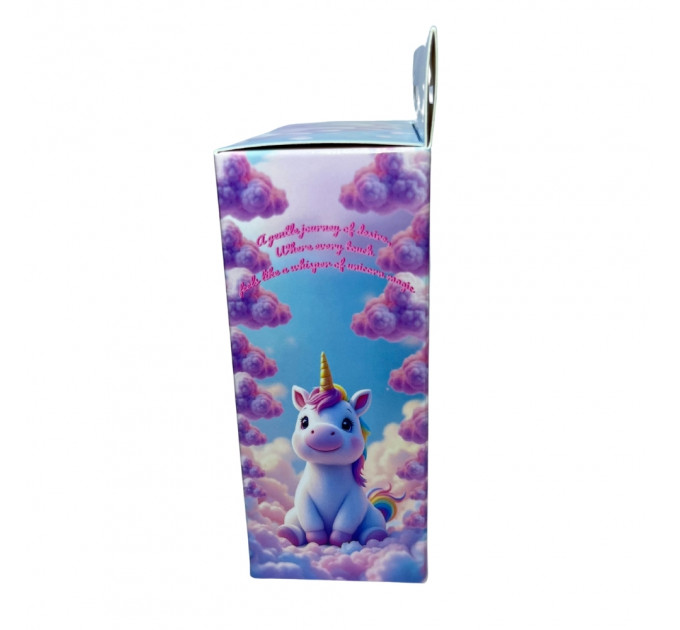 Стимулятор клитора с язычком UNIVIBE Единорог, 10 режимов, градиент бело-фиолетовый