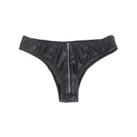 Трусы на молнии StarNight из экокожи, чёрные, L