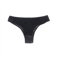 Трусы на молнии StarNight из экокожи, чёрные, L