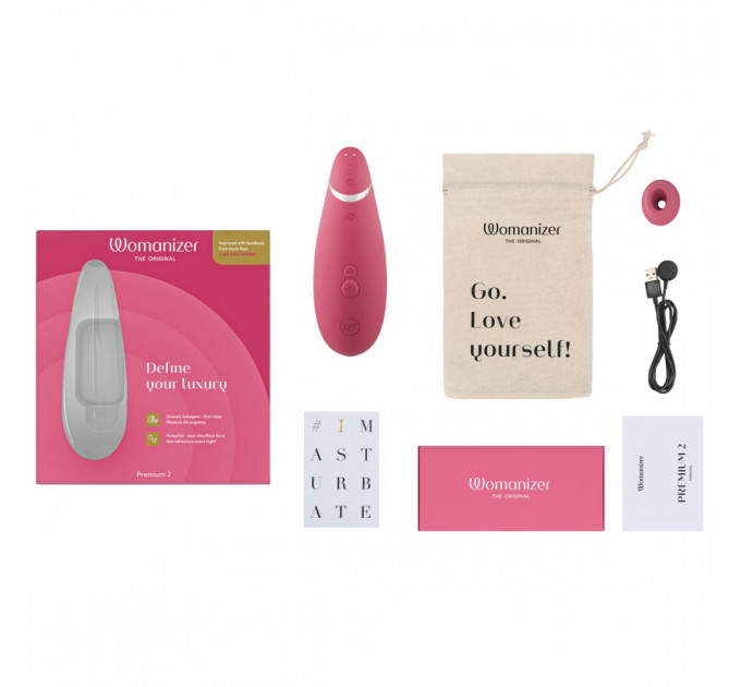 Вакуумный клиторальный стимулятор Womanizer Premium 2 Respberry