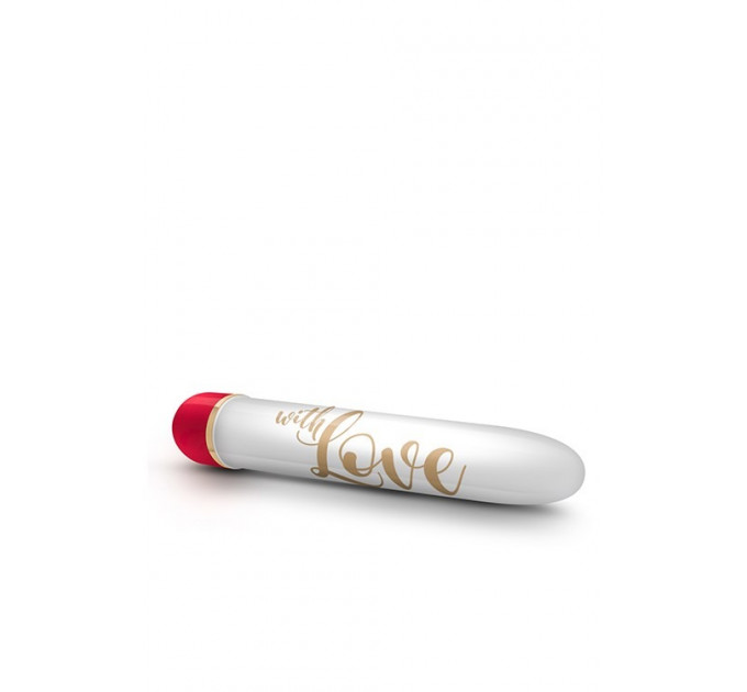 Вибратор Дамский пальчик Blush Love, бело-красный, 14.5 х 2.5 см