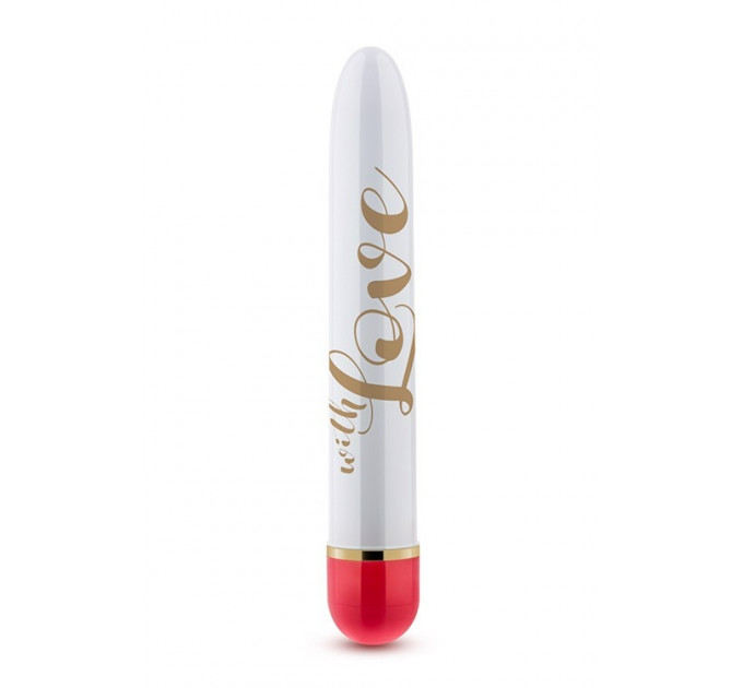 Вибратор Дамский пальчик Blush Love, бело-красный, 14.5 х 2.5 см