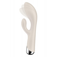 Вібратор-кролик Satisfyer Spinning Rabbit 1 для точки G та клітора, молочний