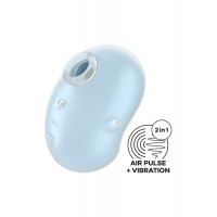 Вибратор вакуумный стимулятор Satisfyer Cutie Ghost, голубой, 9.1 см