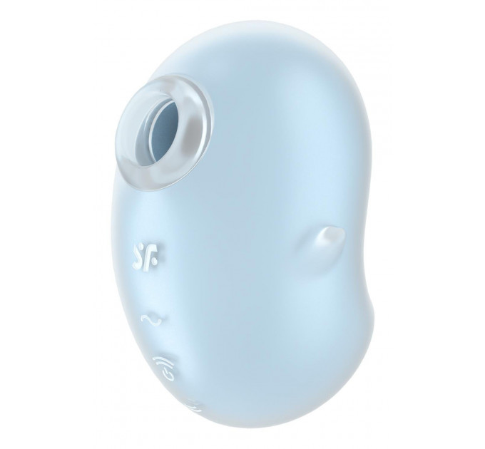 Вибратор вакуумный стимулятор Satisfyer Cutie Ghost, голубой, 9.1 см