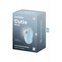 Вибратор вакуумный стимулятор Satisfyer Cutie Ghost, голубой, 9.1 см