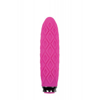Вибропуля с ромбовидным рельефом NS Novelties Luxe Compact Vibe Princess Pink, розовый