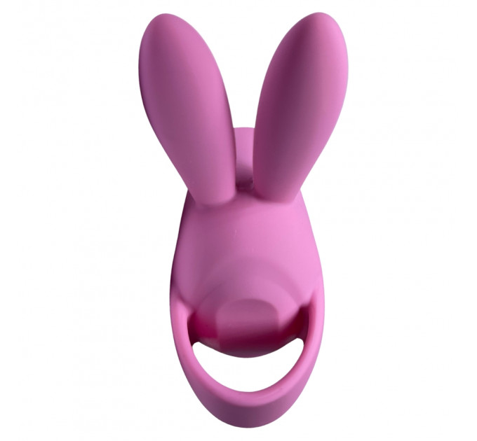 Вибростимулятор на палец Зайчик Passion Play, 12 режимов вибрации + 3 интенсивности, розовый