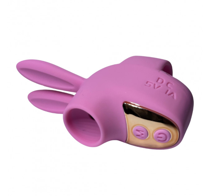 Вибростимулятор на палец Зайчик Passion Play, 12 режимов вибрации + 3 интенсивности, розовый