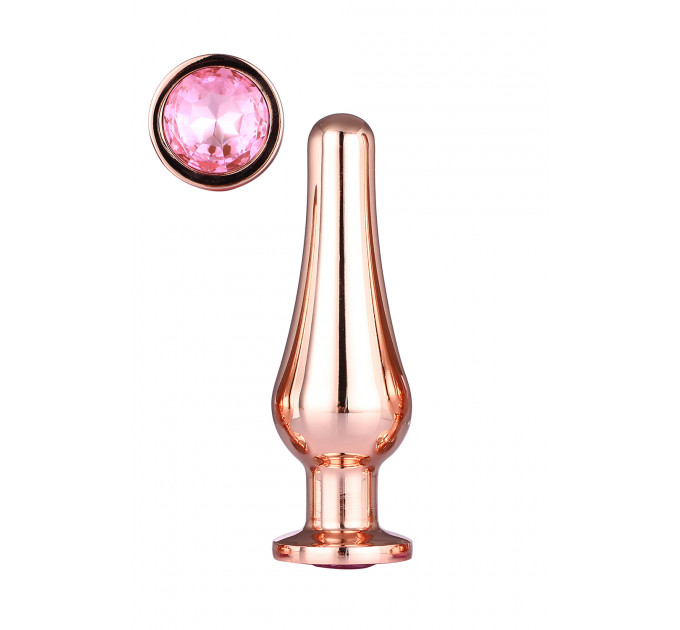 DT21827 анальна пробка конічної форми Dream Toys GLEAMING LOVE ROSE GOLD PLEASURE PLUG M