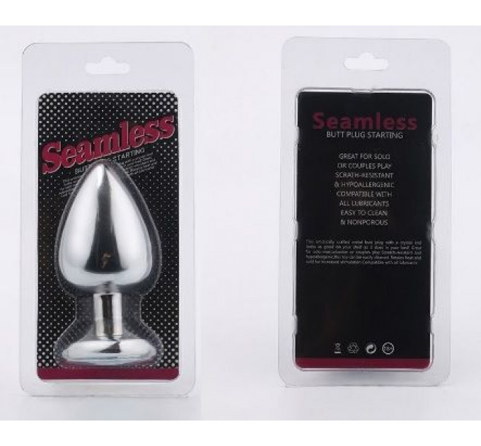 Анальная пробка, Silver Heart Diamond, M
