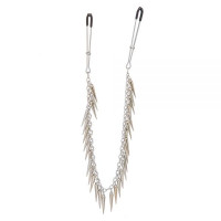 Зажимы-пинцеты на соски Lucky Bay Nipple play на цепочке с шипами