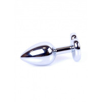 Анальна пробка з синім кристалом у вигляді серця Plug-Jewellery Silver Heart PLUG-Dark Blue