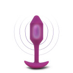 Анальная пробка с вибрацией Snug Plug 2 B-Vibe, силиконовая, розовая