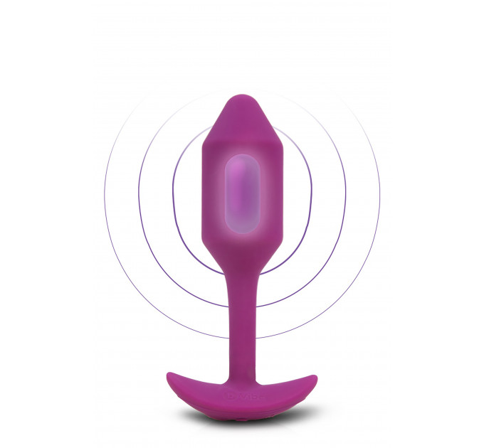 Анальная пробка с вибрацией Snug Plug 2 B-Vibe, силиконовая, розовая