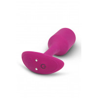 Анальная пробка с вибрацией Snug Plug 2 B-Vibe, силиконовая, розовая