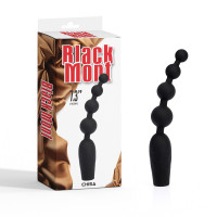 Анальная цепочка Chisa Black Mont с вибрацией, черная Анальная цепочка Chisa Black Mont с вибрацией, черная