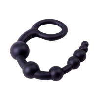 Анальний ланцюжок Chisa Black Mont 9.4 з ланками різних діаметрів, чорна