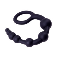 Анальний ланцюжок Chisa Black Mont 9.4 з ланками різних діаметрів, чорна