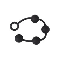 Анальные бусы большие из силикона Chisa Black Mont, черные, 49 см х 4.9 см