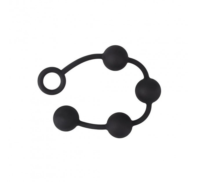 Анальные бусы большие из силикона Chisa Black Mont, черные, 49 см х 4.9 см