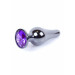 Анальный плаг с фиолетовым камнем Jewellery