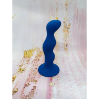 Анальный плаг волна Loveshop Blue 12 см*2.5 см