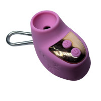 Брелок-вакуумний вібростимулятор для клітора Passion Play, 10 режимів + 3 стимуляції, рожевий