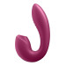 Двойной смарт вибратор с вакуумной стимуляцией Satisfyer Sunray Connect App Berry