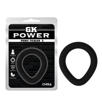 Ерекційне кільце довгастої форми Chisa GK Power, силіконове, чорний